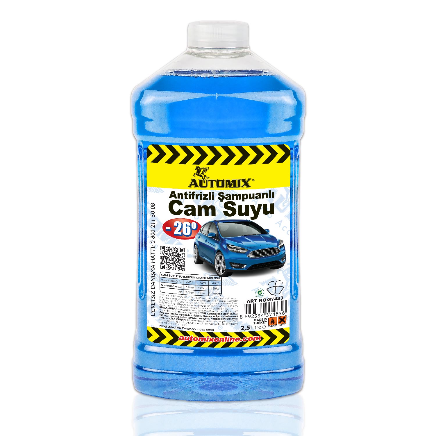 AUTOMIX -26° CAM SUYU ANTIFRIZLI SAMPUANLI 2,5 LT